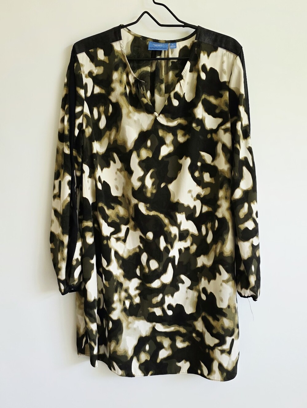 NWOT Simply Vera Vera Wang Camo Tie Dye Shift Dress Women's Size XL